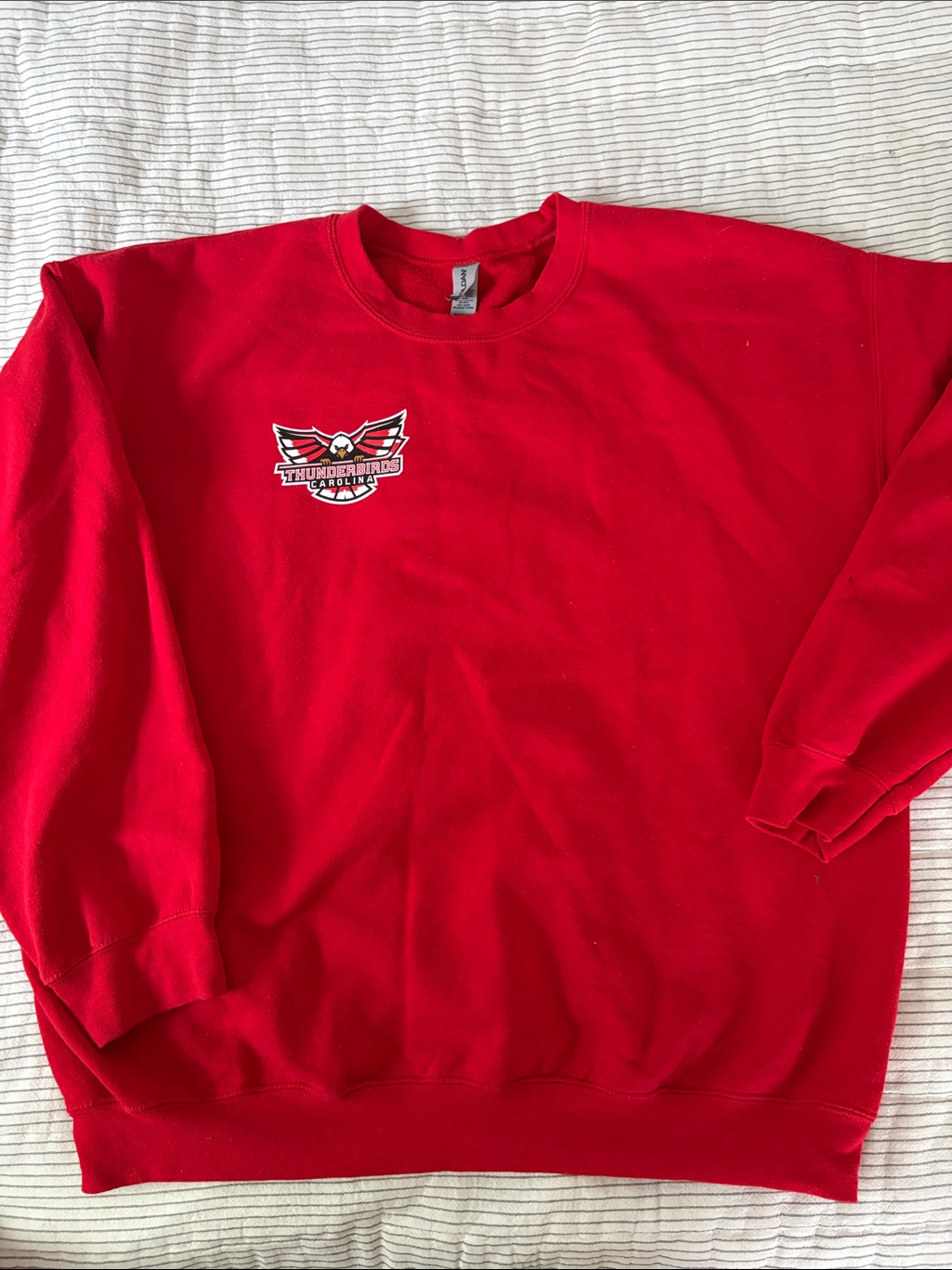 Carolina Thunderbirds Hockey Red Crewneck Sweatshirt